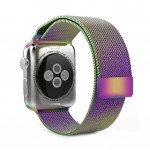 Wholesale Premium Color Stainless Steel Magnetic Milanese Loop Strap Wristband for Apple Watch Series 9/8/7/6/5/4/3/2/1/SE - 41MM/40MM/38MM (Rainbow)